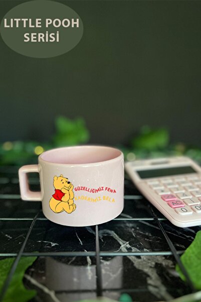lunasstore Little pooh tasarımlı kupa bardak takımı seni seviyorum bardak doğ...