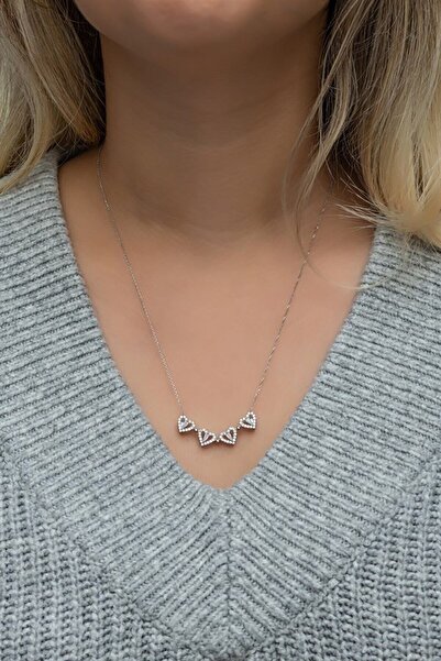 orjin silver 925 Ayar Gümüş Mıknatıslı Yonca Kolye