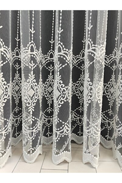 Cortibo Eko 8047 Desenli Tül Perde (Pilesiz)