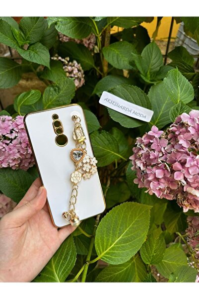 Aksesuarda Moda Xiaomi Redmi 8 Uyumlu Çiçekli Taşlı İncili El Geçmeli Lazer K...