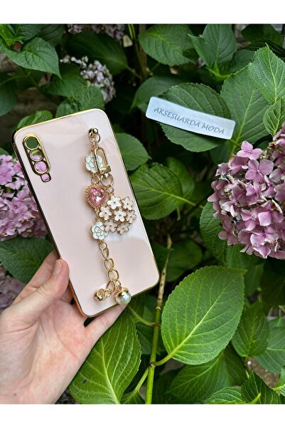 Aksesuarda Moda Samsung A70 Uyumlu Çiçekli Taşlı İncili El Geçmeli Lazer Kesi...
