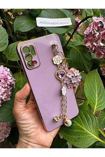 Aksesuarda Moda Redmi Note 11 SE Uyumlu Çiçekli Taşlı İncili El Geçmeli Lazer...