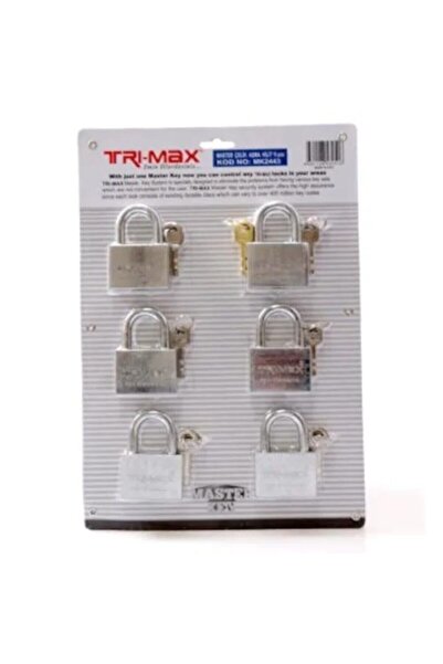 Trimax TRI MAX ÇELİK MASTER ASMA KİLİT SETİ '6LI