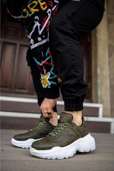 Joy Man J-N75 Lace-Up Orthopedic Sole Ανδρικά αθλητικά παπούτσια casual αθλητικά παπούτσια BT Khaki