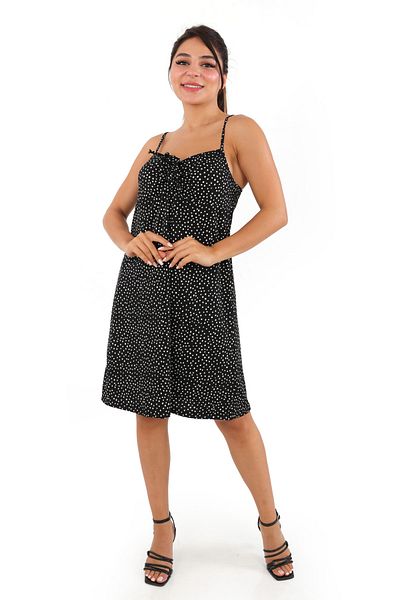 DİVİSTA Rochie fără mâneci cu bretele cu model de buline pentru femei