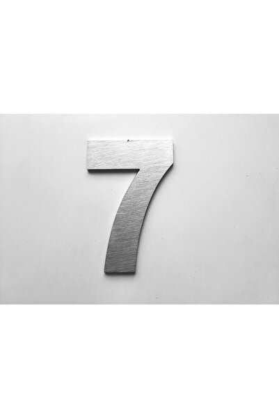 Door, Apartment,Building, Number 6 cm No:7 brush pattern STAINLESS STEEL METAL Self Adhesive Number