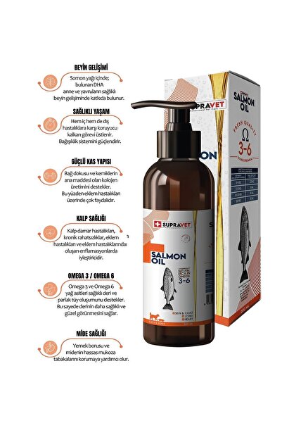 Supravet Kediler Için Norveç Somon Yağı 200 Ml