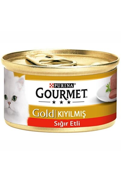 Gourmet Purina Gold Sığır Kıyılmış Etli Kedi Konserve Yaş Maması 85 gr 12 Li