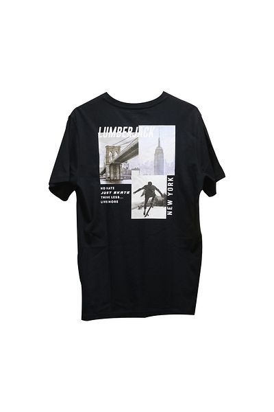 lumberjack Ανδρικό μπλουζάκι 3M ML NEW YORK 11OTBL01 3FX BLACK