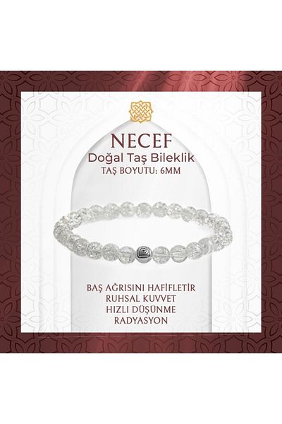 Saff Doğal Taş Necef 6mm Natural Stone Bracelet