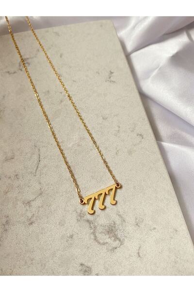 SWORDS CONCEPT Altın Kaplama 777 Manifest Şans Kolyesi