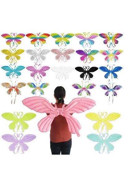 Patladı Gitti Large Size Yellow Butterfly Wing Foil Balloon