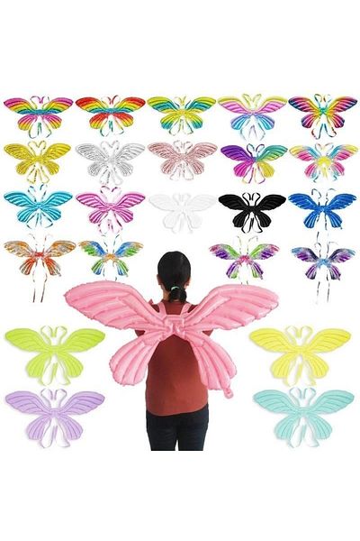 Patladı Gitti Large Size Purple Butterfly Wing Foil Balloon