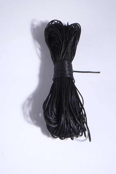 Eskişehir hobi sanat 1 mm 20 μέτρα Μαύρο Χρώμα Λεπτό Σχοινί Αλεξίπτωτου Μακραμέ Βραχιόλι Σχοινί Κολιέ Κοσμήματα Σχεδιασμός Σχοινί