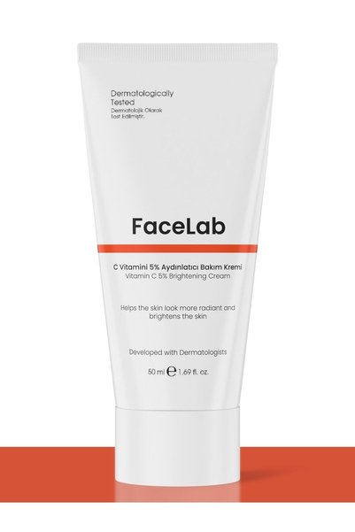 FaceLab C Vitamini %5 Krem – Aydınlatıcı, Ton Eşitleyici & Nemlendirici Bakım | 50ml