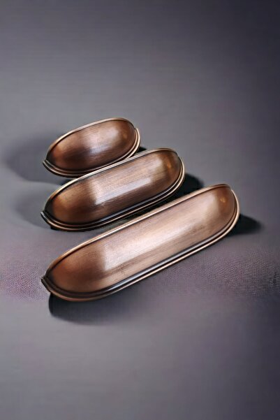 Dizaynhouse 64 Mm Bakır Çanak Kulp Eskitme Midye Kulp Dolap Kulpu Ve Çekmece Kulpu