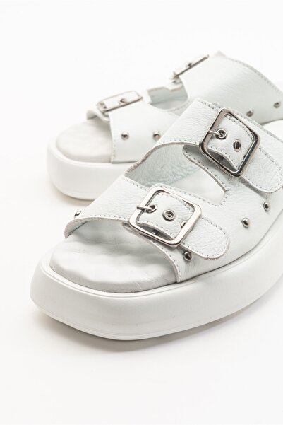 PASSAGE SHOES Women's Skin Genuine Leather Buckle Slippers 6224