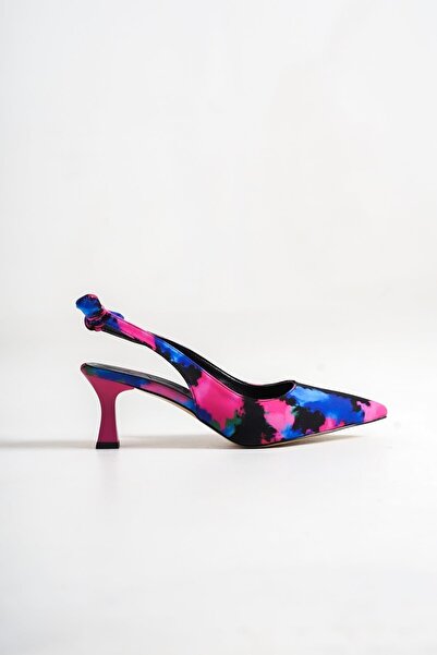 Modabuymus Minipony Lilac Tie-dye Low Heel Stiletto Heel Shoes