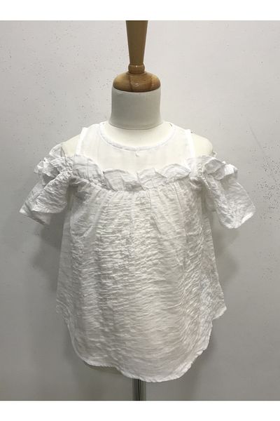Çikoby Girl's Bluz with Shoulder