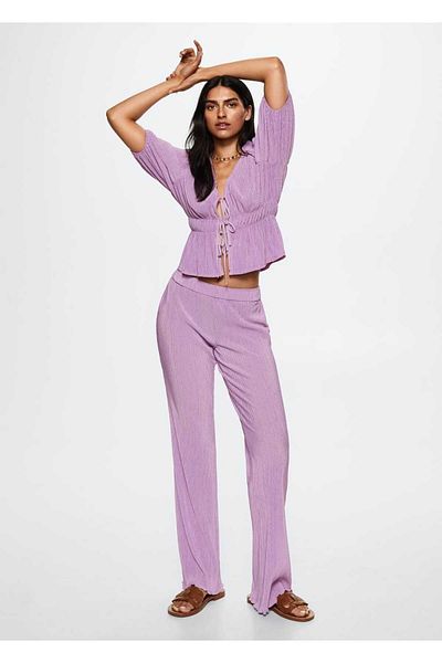 MANGO Woman Pantaloni plisați