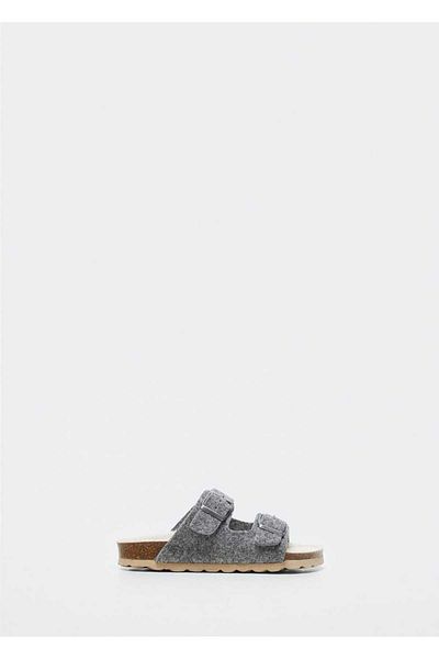 MANGO Kids Filzpantoffeln mit Schnalle
