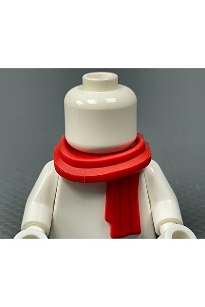 LEGO Aksesuar Custom MOC Minifigür Minifigure Ski Kış Kar Kırmızı Atkı