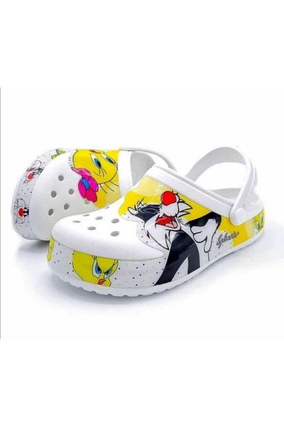 SAGİYEEK Daily Use Line Character Comfort Sole Non-Slip Wet Floor Children's Young Women's Slippers