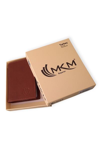 MKM Luxury Leather Card Holder Wallet - Vertical Model