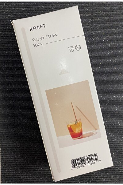 MY ZEY Kraft (kağıt Pipet ) Paper Straw 100'lü 6 Mm*200 Mm
