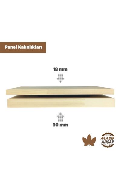 WOODLIFE Çam Ahşap Plaka - 1. Sınıf Masif Panel Eni 60cm - Boyu 70cm - Kalınl...