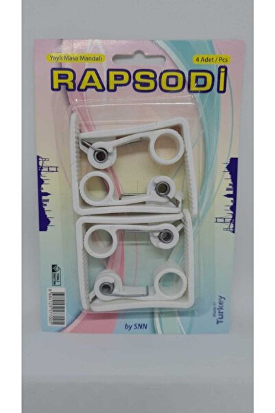 Rapsodi Πλαστικό ελατηριωτό μάνταλο τραπεζιού, σετ 4 τεμαχίων