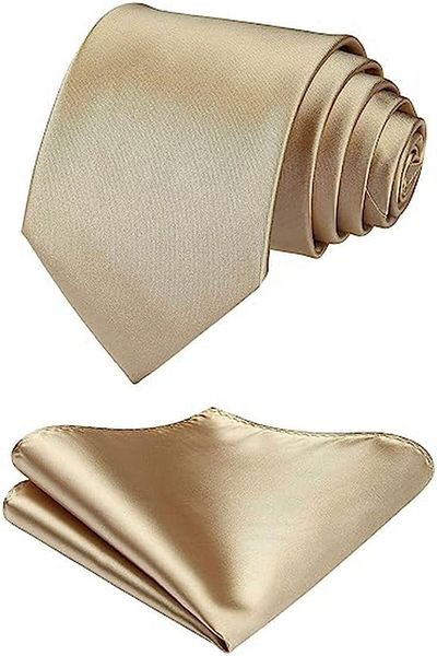 Tezzgelsin Men's Satin Tie And Handkerchief Set Men's Tie