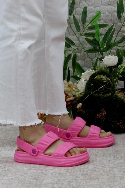 Mehmet Mete EZ0118 Pool Beach Sea Shoes Light Comfortable Women's Slippers Sandals