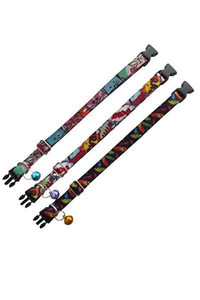 Cocopet Cat Collar Set of 3 Patterned Cat Collar 18-32 Cm