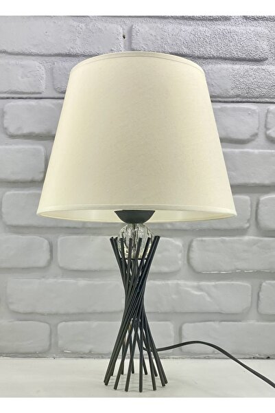 365GUNSERİSONU عاكس الضوء ذو الساق المعدنية السوداء والزجاج والكريستال مع قبع...