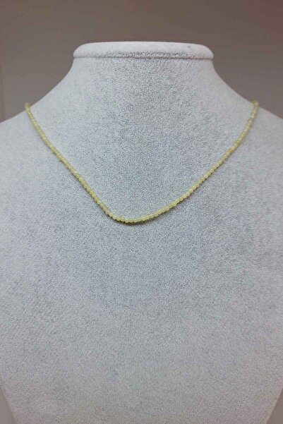 Yasamtohumu Yeşim Taşı Lime Yeşili 2mm Kolye (SABİT KLİPSLİ)