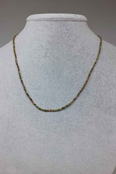 Yasamtohumu قلادة حجر أوناكيت 2 ملم (مشبك ثابت)