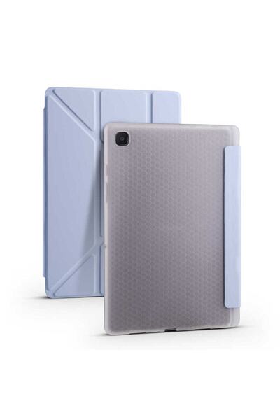 Fuchsia Galaxy Tab A7 10.4 T500 2020 Için Kalemlikli Standlı Katlanabilir Uyku Modu Özellikli Tablet Kılıfı