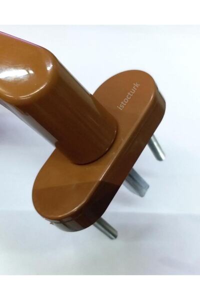 abnturk Ömür Boyu Garantili Kahverengi PVC Doğrama Pencere Kolu