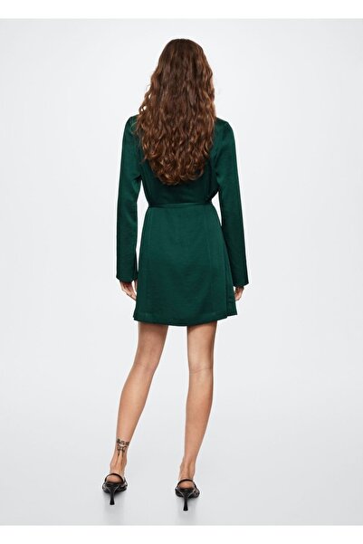 MANGO Woman Saten Elbise