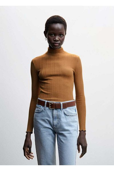 MANGO Woman Tkana koszulka