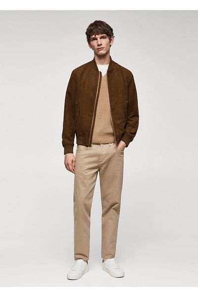 MANGO Man Bomberjacke in Wildlederoptik