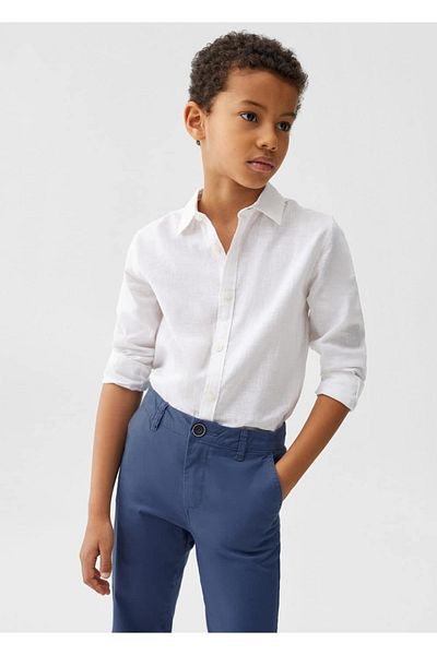 MANGO Kids Pantaloni portocalii pentru copii
