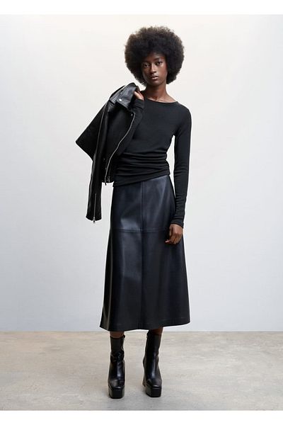 MANGO Woman Ruffle Detailed T-Shirt