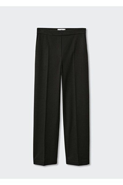 MANGO Woman Kareli Düz Kesim Pantolon