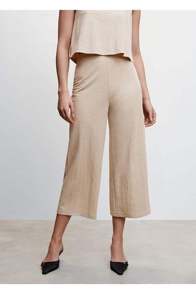 MANGO Woman Crop Culotte Pants