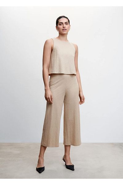 MANGO Woman Crop Culotte Pants