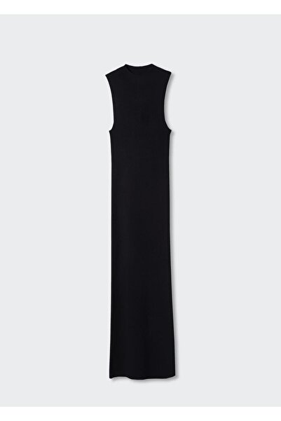 MANGO Woman Yırtmaçlı Ribana Triko Elbise