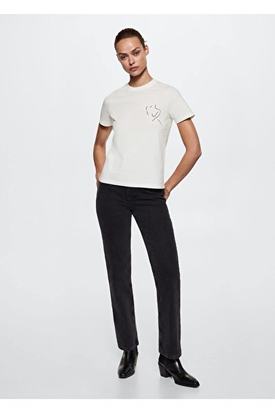 MANGO Woman Tricou Solidaritate brodat
