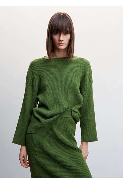 MANGO Woman Oversize Thin Knitwear Sweater
